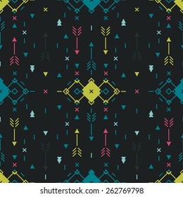 Vector Geometric background, Tribal seamless pattern, ethnic collection, aztec stile