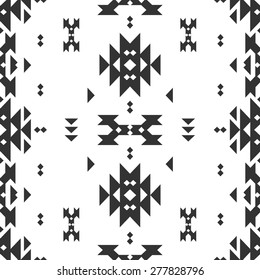 Vector Geometric background, Tribal seamless pattern, ethnic collection, aztec stile isolated on white background