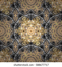 Vector geometric background. White color seamless illustration. For your design, wallpaper. White pattern on beige background with white elements.