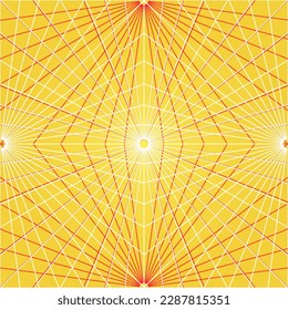 Fondo geométrico vectorial en colores amarillos en estilo cómico de dibujos animados.