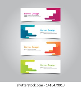 Vector Geometric banner background design