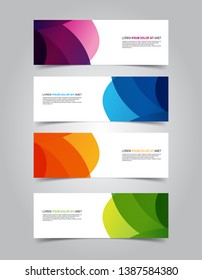 Vector geometric banner background modern design