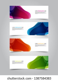 Vector geometric banner background modern design