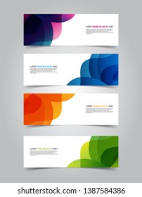 Vector geometric banner background modern design