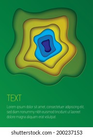 Vector geometric banner in Brazil flag concept. 