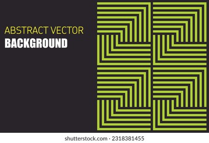 Banner geométrico vectorial sobre fondo oscuro.  Diseño gráfico abstracto para impresión. 