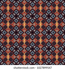 Vector geometric black, gray and brown seamless background.