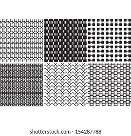 vector geometric black and white textures 