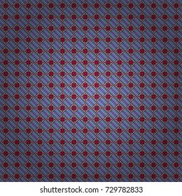 Vector geometric blue, violet and red flat seamless pattern.