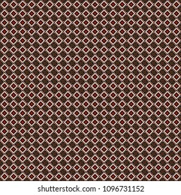 Vector geometric brown, black and white flat seamless pattern.