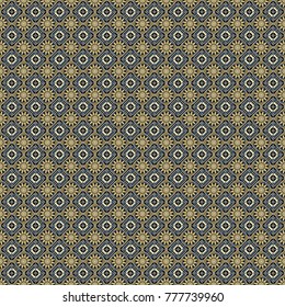 Vector geometric brown, gray and black flat seamless pattern.