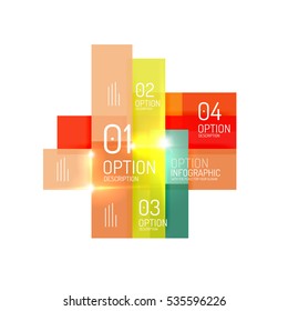 Vector geometric business infographic background templates