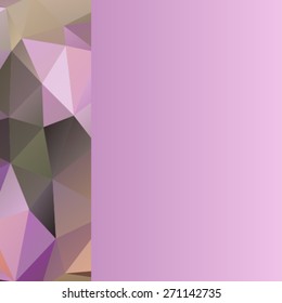 Vector geometric card with triangles in purple colors