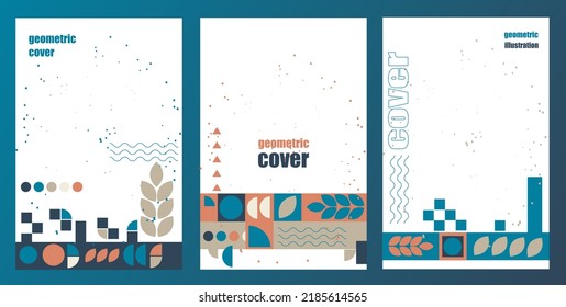 vector geometric chic cover on a4 sheet