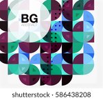 Vector geometric circle abstract background. Vector template background for workflow layout, diagram, number options or web design