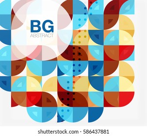 Vector geometric circle abstract background. Vector template background for workflow layout, diagram, number options or web design