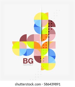 Vector geometric circle abstract background. Vector template background for workflow layout, diagram, number options or web design