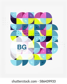Vector geometric circle abstract background. Vector template background for workflow layout, diagram, number options or web design