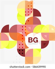 Vector geometric circle abstract background. Vector template background for workflow layout, diagram, number options or web design