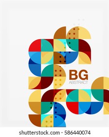 Vector geometric circle abstract background. Vector template background for workflow layout, diagram, number options or web design