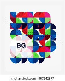 Vector geometric circle abstract background. Vector template background for workflow layout, diagram, number options or web design