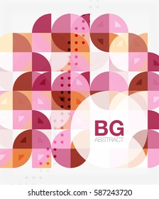 Vector geometric circle abstract background. Vector template background for workflow layout, diagram, number options or web design