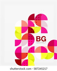 Vector geometric circle abstract background. Vector template background for workflow layout, diagram, number options or web design