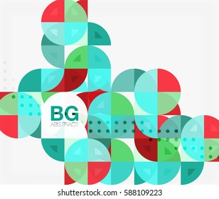 Vector geometric circle abstract background. Vector template background for workflow layout, diagram, number options or web design