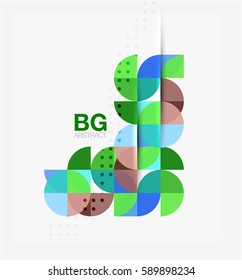 Vector geometric circle abstract background. Vector template background for workflow layout, diagram, number options or web design