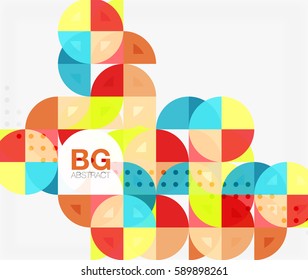 Vector geometric circle abstract background. Vector template background for workflow layout, diagram, number options or web design