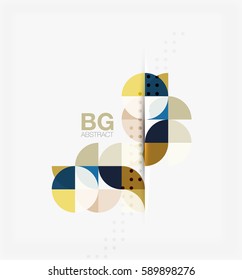 Vector geometric circle abstract background. Vector template background for workflow layout, diagram, number options or web design