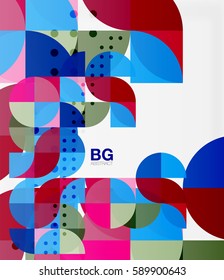Vector geometric circle abstract background. Vector template background for workflow layout, diagram, number options or web design