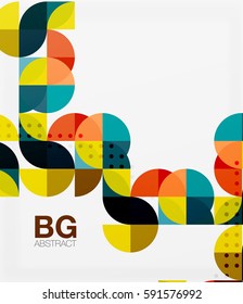 Vector geometric circle abstract background. Vector template background for workflow layout, diagram, number options or web design