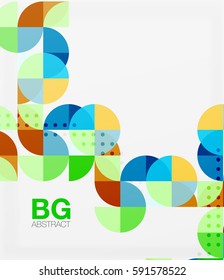 Vector geometric circle abstract background. Vector template background for workflow layout, diagram, number options or web design