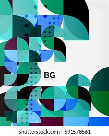 Vector geometric circle abstract background. Vector template background for workflow layout, diagram, number options or web design