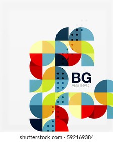 Vector geometric circle abstract background. Vector template background for workflow layout, diagram, number options or web design