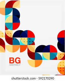 Vector geometric circle abstract background. Vector template background for workflow layout, diagram, number options or web design