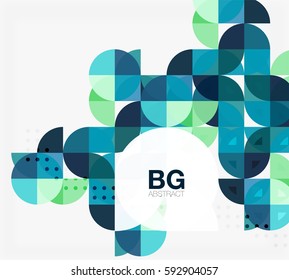 Vector geometric circle abstract background. Vector template background for workflow layout, diagram, number options or web design