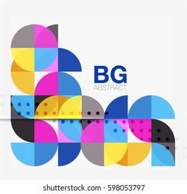 Vector geometric circle abstract background. Vector template background for workflow layout, diagram, number options or web design