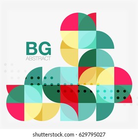 Vector geometric circle abstract background. Vector template background for workflow layout, diagram, number options or web design