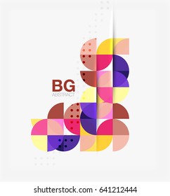 Vector geometric circle abstract background. Vector template background for workflow layout, diagram, number options or web design