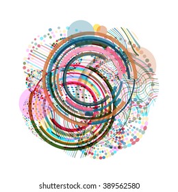 Vector Geometric Circle Background . Circle Pattern Background . Abstract Circles Geometrical Background . Modern Geometrical Circles Design Template .
