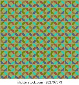 Vector Geometric Circle Retro Pattern. Abstract Geometric Background.