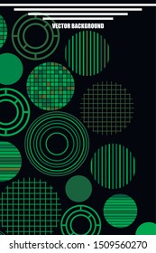 Vector geometric circles. Abstract creative concept for flyer, invitation, greeting card, poster design.