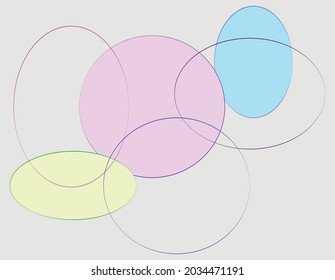vector geometric circles abstract illustration, wallpaper and background