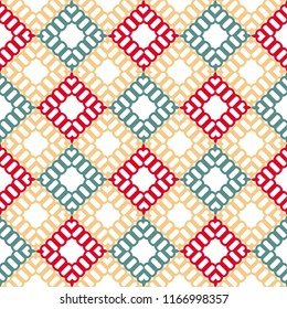 Vector geometric colorful seamless pattern with squares