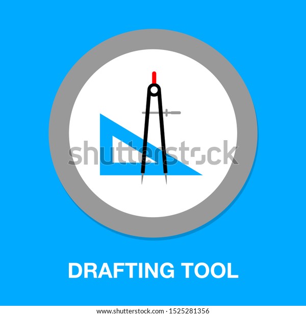 ベクター幾何学的コンパス 図面イラスト 建築製図ツール の