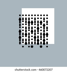 Vector geometric composition, abstract graphic art.