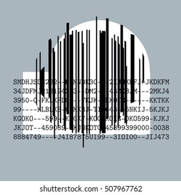 Vector geometric composition, abstract graphic art.