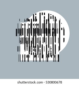 Vector geometric composition, abstract graphic art.